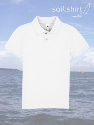 sailshirt-Lakeside-Poloshirt Kinder Weiß