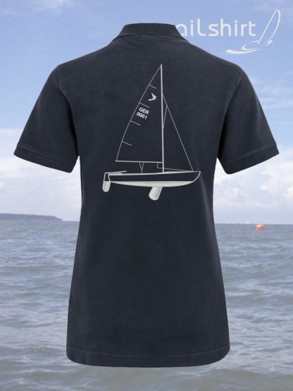 Schwertzugvogel-Poloshirt 27-Damen – Bild 4