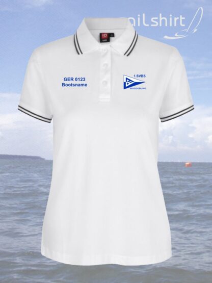 SVBS-Contrastpolo Damen Weiß – Bild 2